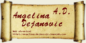 Angelina Dejanović vizit kartica